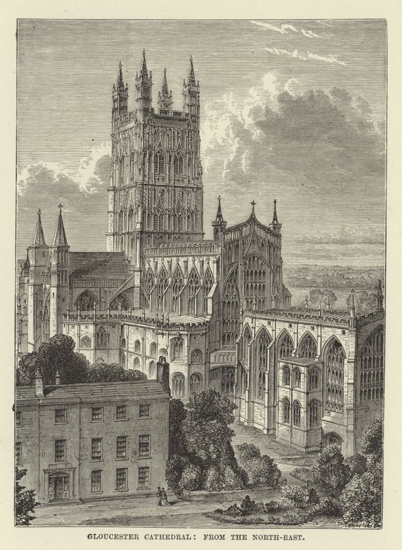 Cattedrale di Gloucester, da nord-est da English School