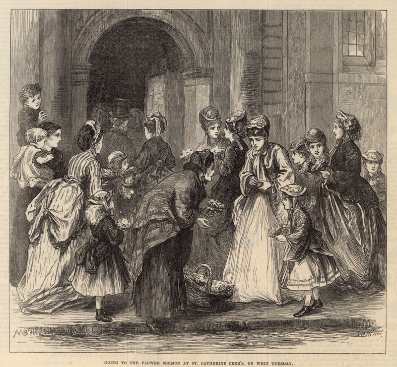 Andare al Sermone dei Fiori a St Catherine Crees la Domenica di Pentecoste da English School