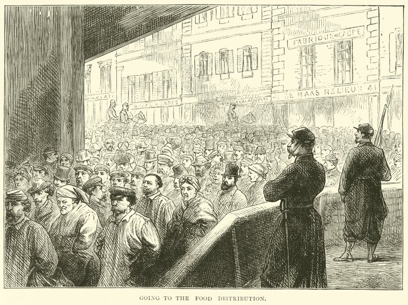 Andando alla distribuzione del cibo, marzo 1871 da English School