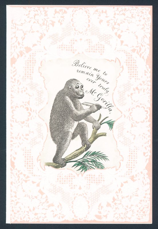 Biglietto di San Valentino con gorilla da English School