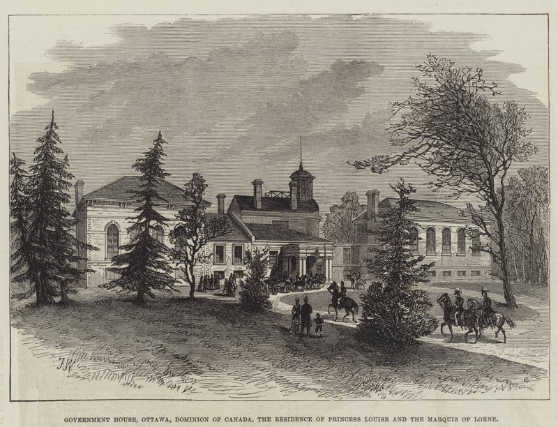 Government House, Ottawa, Dominion del Canada, la residenza della principessa Louise e del marchese di Lorne da English School
