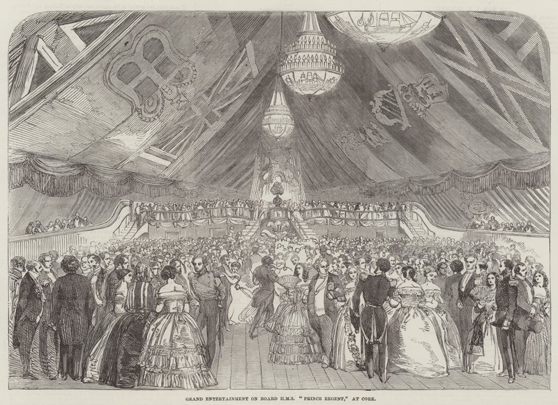 Grande intrattenimento a bordo della HMS "Prince Regent" a Cork da English School