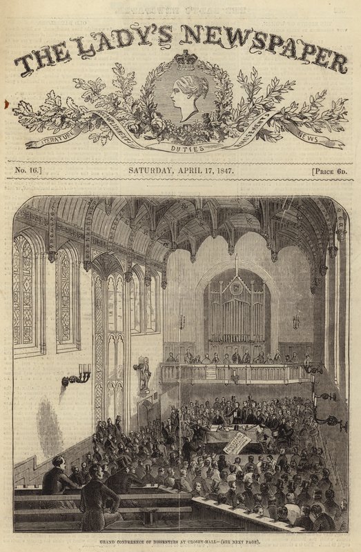 Grande conferenza dei dissidenti a Crosby Hall, Londra, 1847 da English School