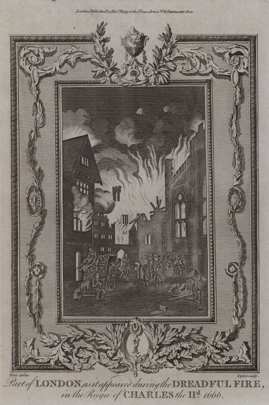 Grande Incendio di Londra, 1666 da English School