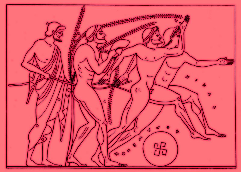 Corridori greci, illustrazione per Olympia di Adolf Boetticher, 1886 da English School