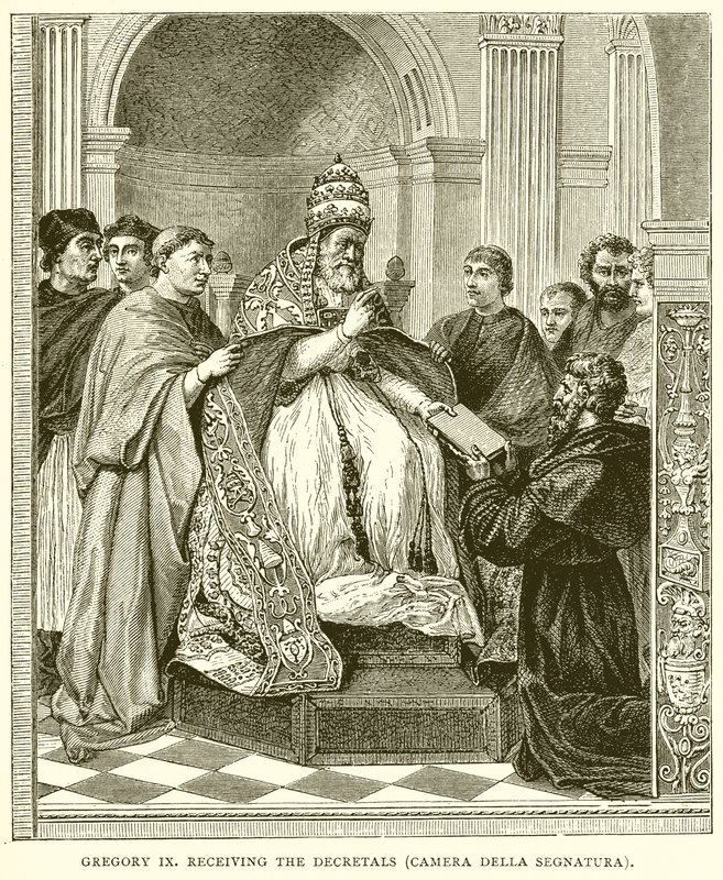Gregorio IX riceve le Decretali (Camera Della Segnatura) da English School