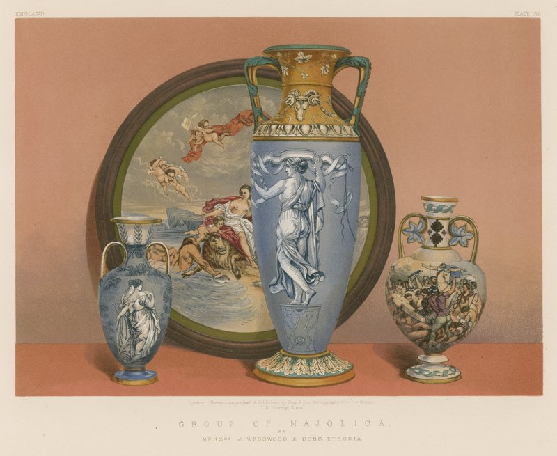 Gruppo di maiolica da English School