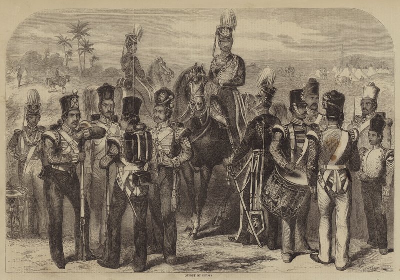 Gruppo di Sepoy (incisione) da English School