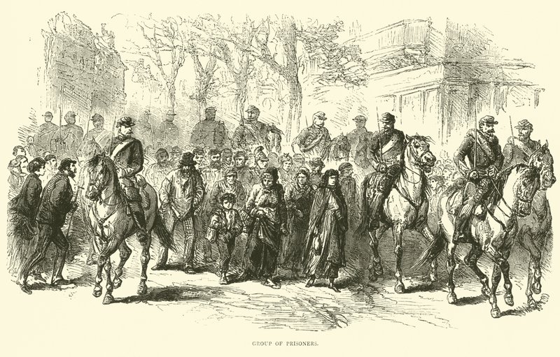Gruppo di prigionieri, aprile 1871 da English School