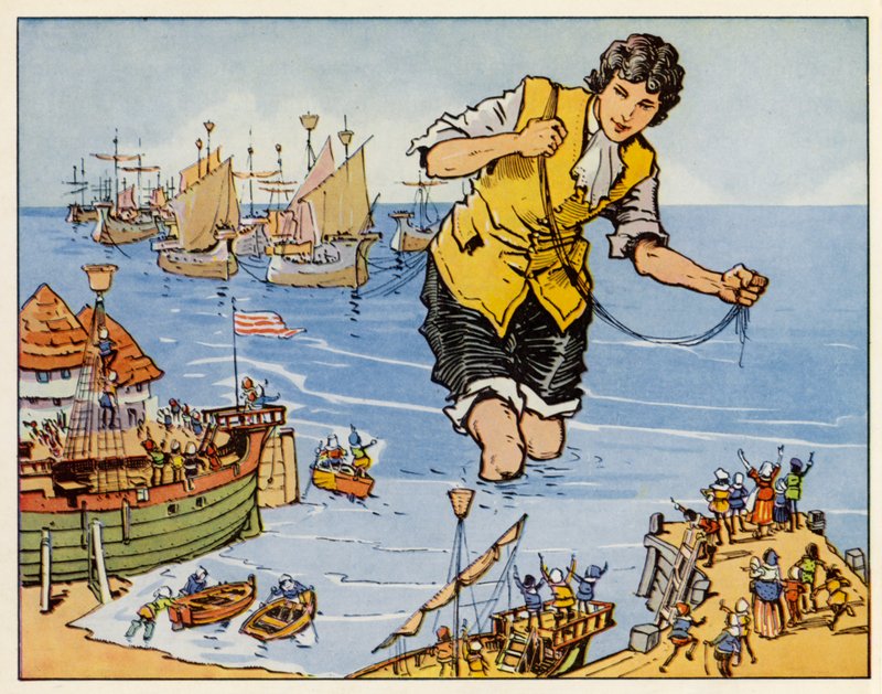 I viaggi di Gulliver: Cattura la flotta a Blefuscu da English School