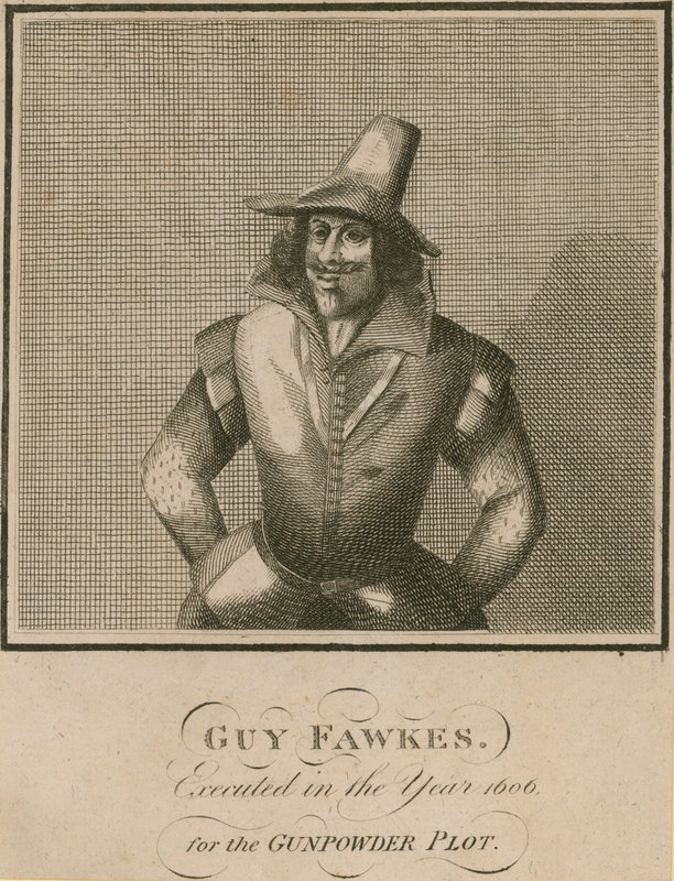 Guy Fawkes, giustiziato nel 1606 per la Congiura delle Polveri da English School