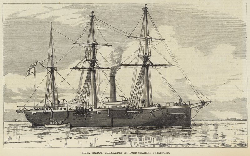 HMS Condor, comandata da Lord Charles Beresford da English School