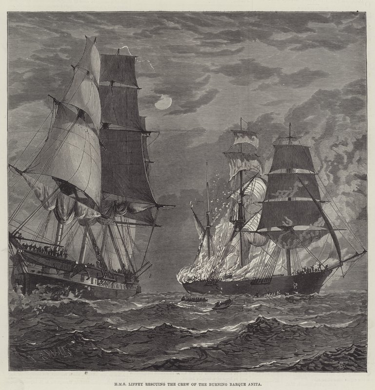 HMS Liffey che salva l