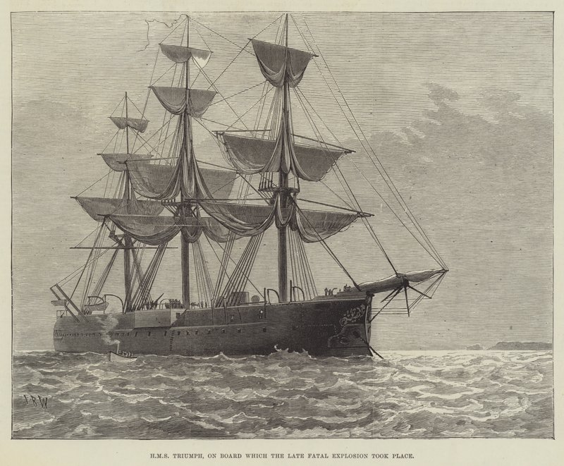 HMS Triumph, a Bordo della quale si è Verificata la Recente Esplosione Fatale da English School