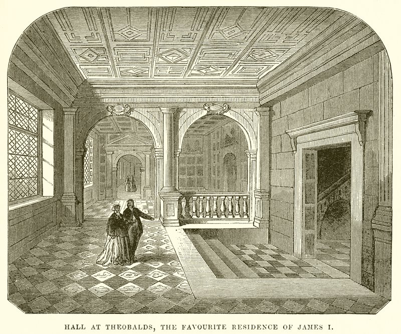 Sala a Theobalds, la residenza preferita di Giacomo I da English School
