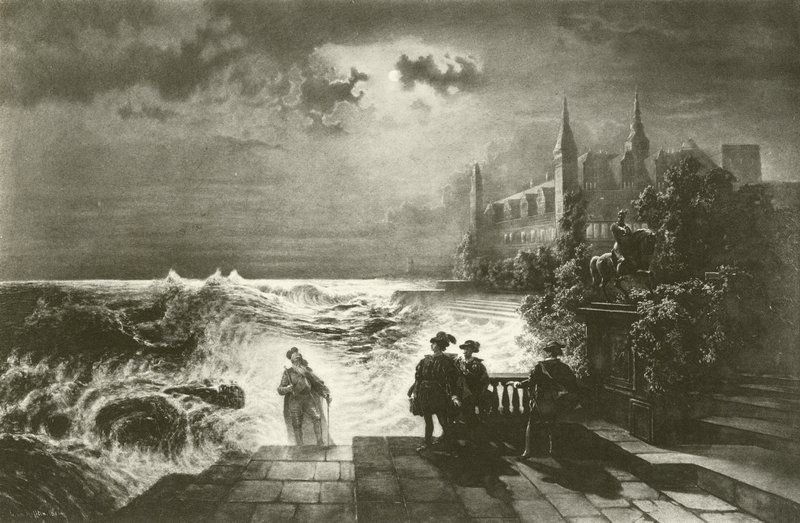 Amleto e il fantasma di suo padre (incisione) da English School