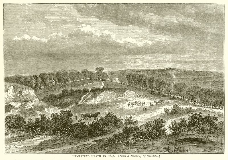 Hampstead Heath nel 1840 da English School
