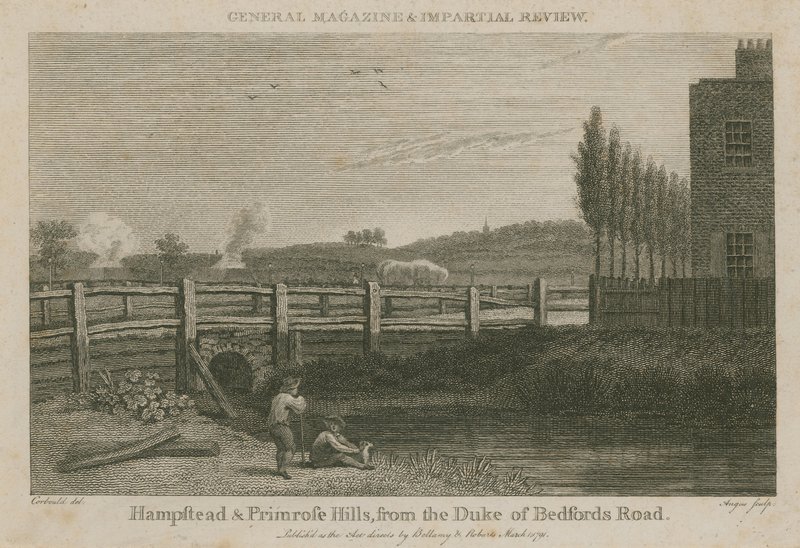 Hampstead e Primrose Hills, dalla strada del Duca di Bedford da English School