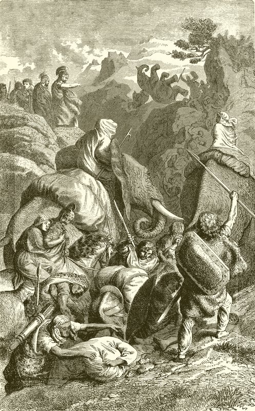 Annibale attraversa le Alpi verso l