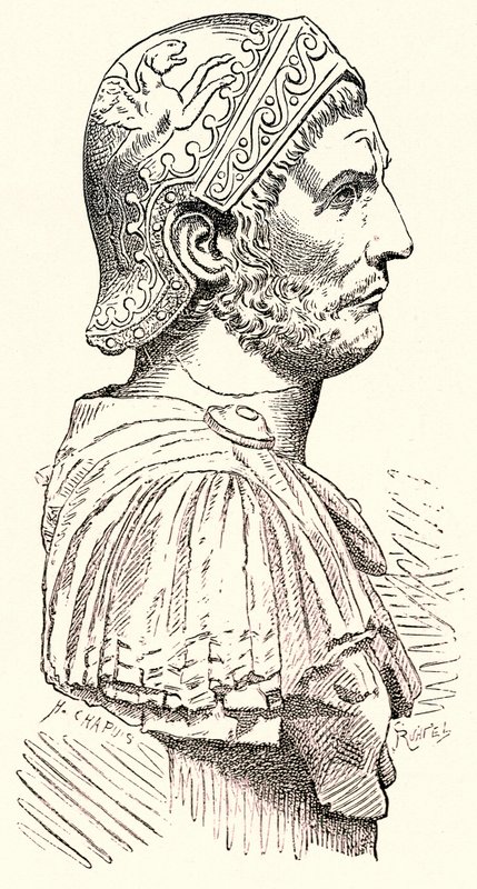 Annibale, illustrazione da History of Rome di Victor Duruy, pubblicato nel 1884 da English School