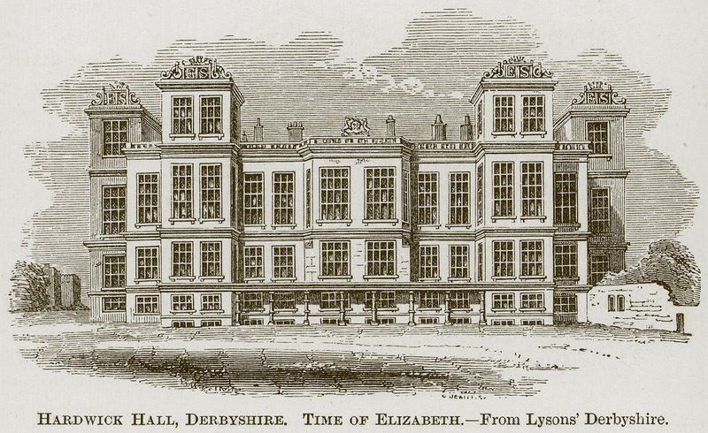 Hardwick Hall, Derbyshire, illustrazione da La storia comprensiva dell
