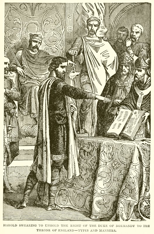 Harold giura di sostenere il diritto del Duca di Normandia al trono d