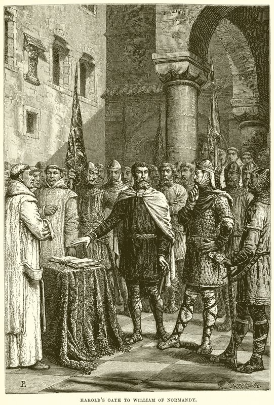 Il Giuramento di Harold a Guglielmo di Normandia da English School