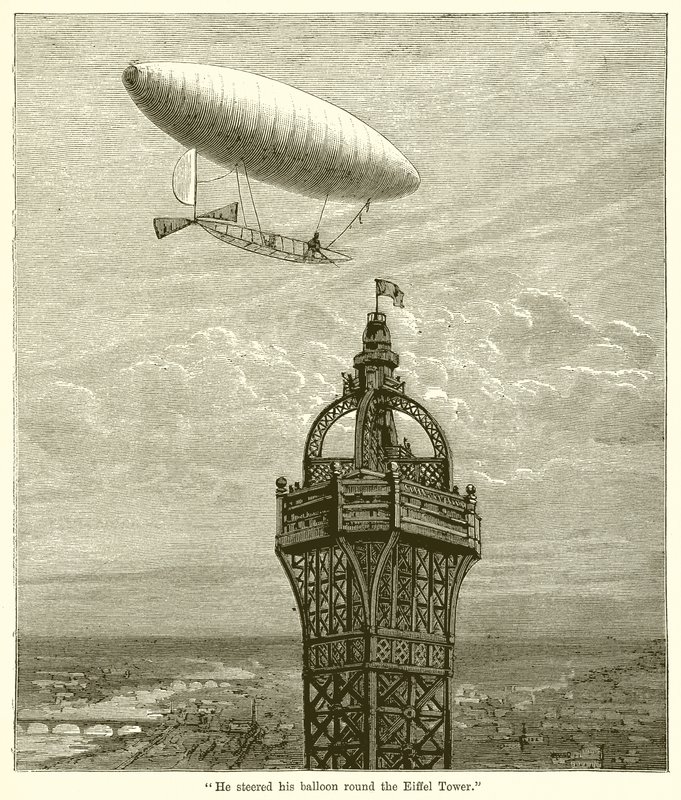 Ha guidato il suo pallone intorno alla Torre Eiffel da English School