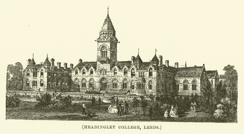 Collegio di Headingley, Leeds (incisione) da English School