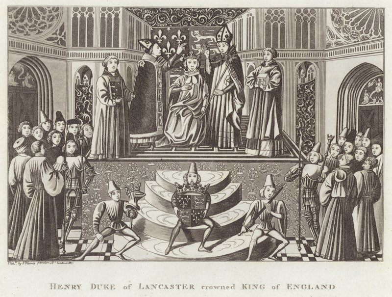 Enrico duca di Lancaster incoronato re d