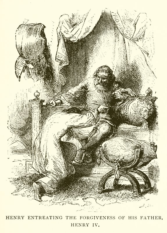 Enrico chiede il perdono di suo padre, Enrico IV da English School