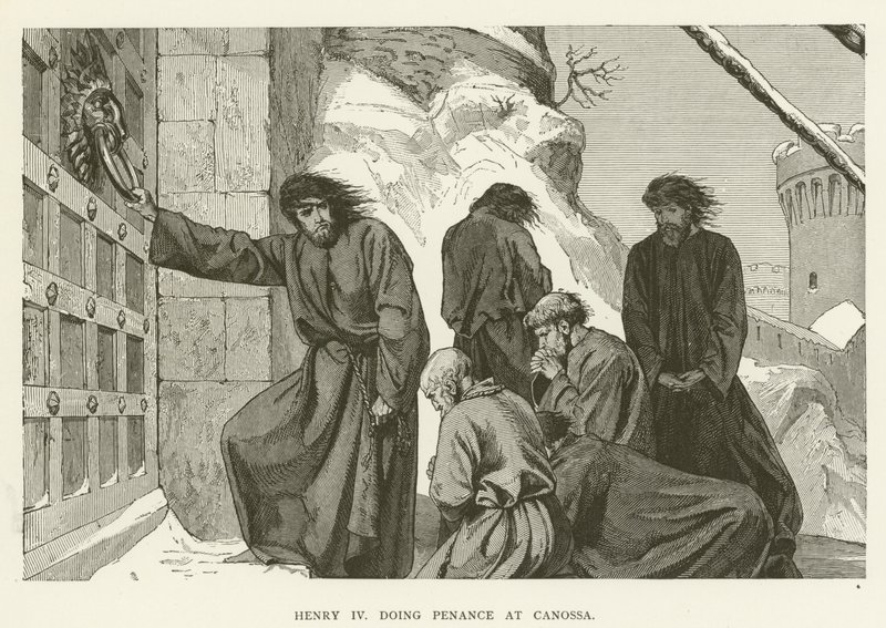 Enrico IV fa penitenza a Canossa da English School
