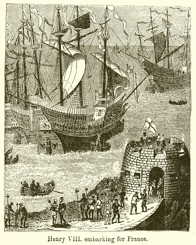 Enrico VIII in partenza per la Francia da English School