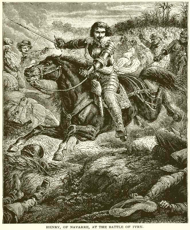 Enrico di Navarra alla battaglia di Ivry da English School