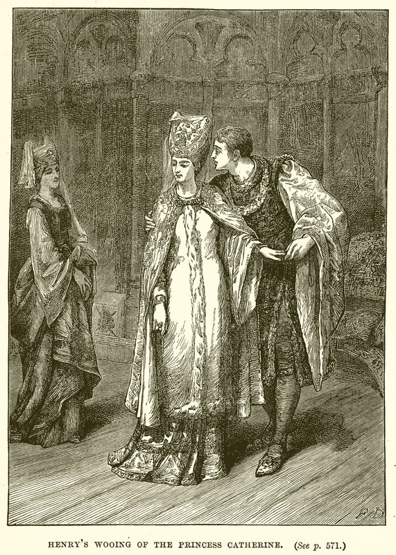 Corteggiamento di Enrico alla principessa Caterina da English School
