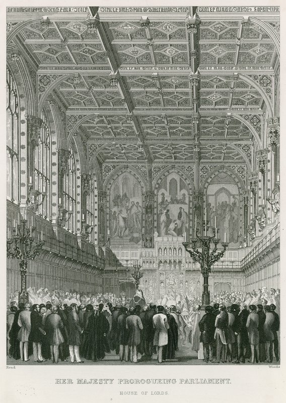 Sua Maestà proroga il Parlamento, la Camera dei Lord da English School