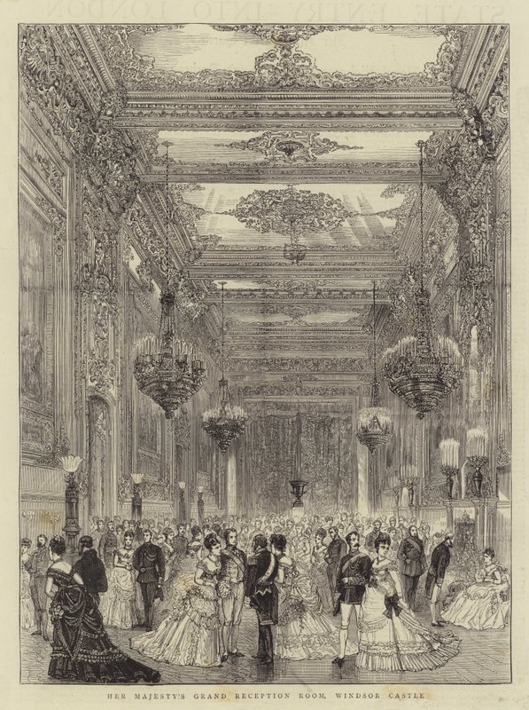 La Grande Sala di Ricevimento di Sua Maestà, Castello di Windsor da English School