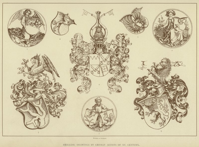 Disegni araldici di artisti tedeschi del XV secolo (litografia) da English School