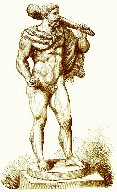 Ercole, illustrazione da Storia di Roma di Victor Duruy, pubblicata nel 1884 da English School