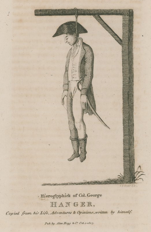 Geroglifico del colonnello George Hanger da English School