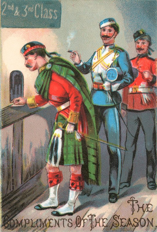 Highlander militare, cartolina di Natale da English School