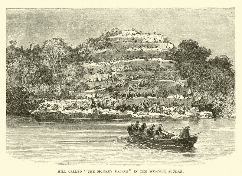 Collina chiamata Il Palazzo delle Scimmie nel Sudan Occidentale da English School