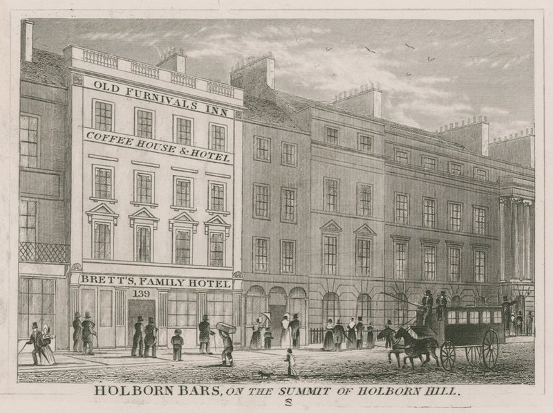 Holborn Bars, sulla sommità di Holborn Hill da English School