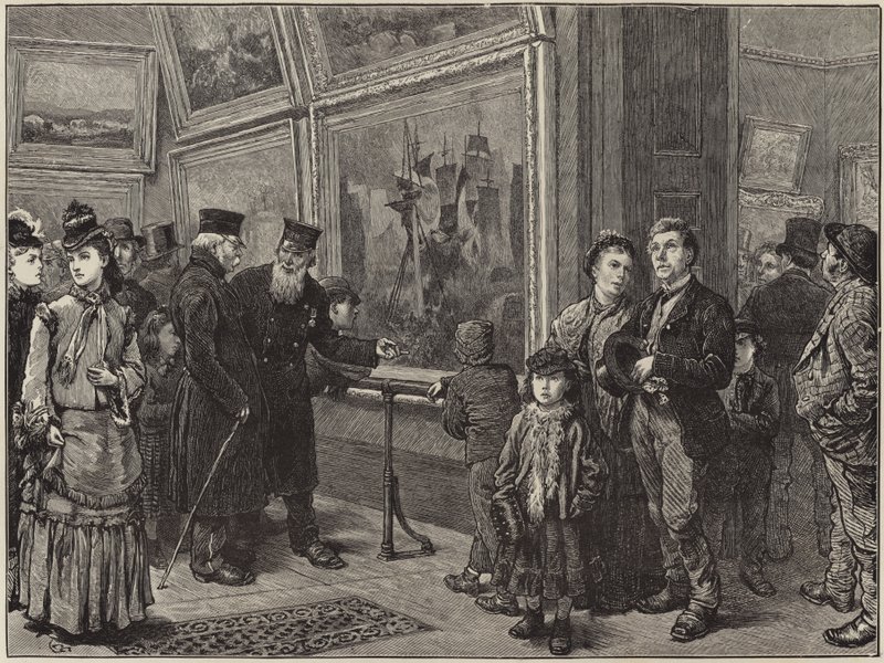 Gente in vacanza alla National Gallery da English School