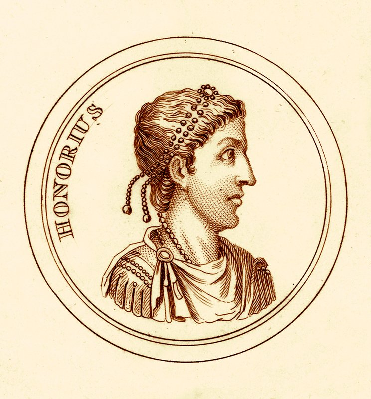 Onorio, illustrazione da Il Dizionario Storico Universale di George Crabb, pubblicata nel 1825 da English School