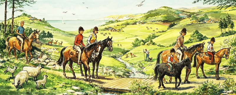 Equitazione in campagna vicino al mare da English School