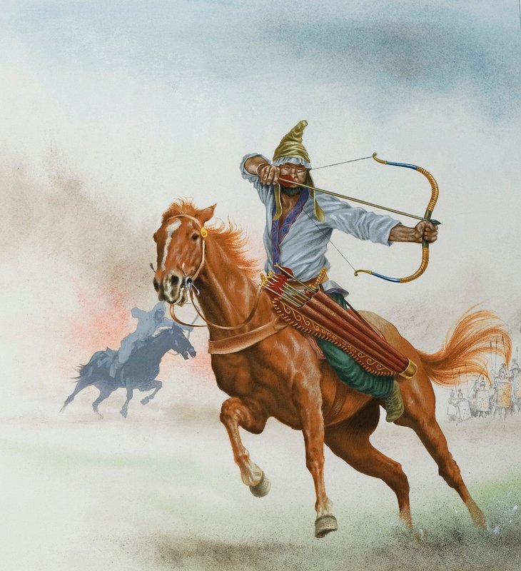 Cavalieri della steppa (gouache su carta) da English School