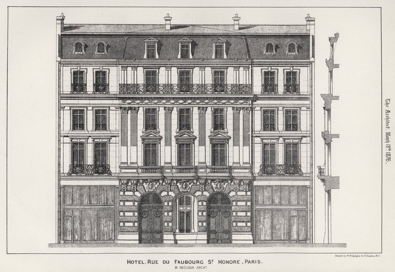 Hotel, Rue Du Faubourg St Honore, Parigi da English School