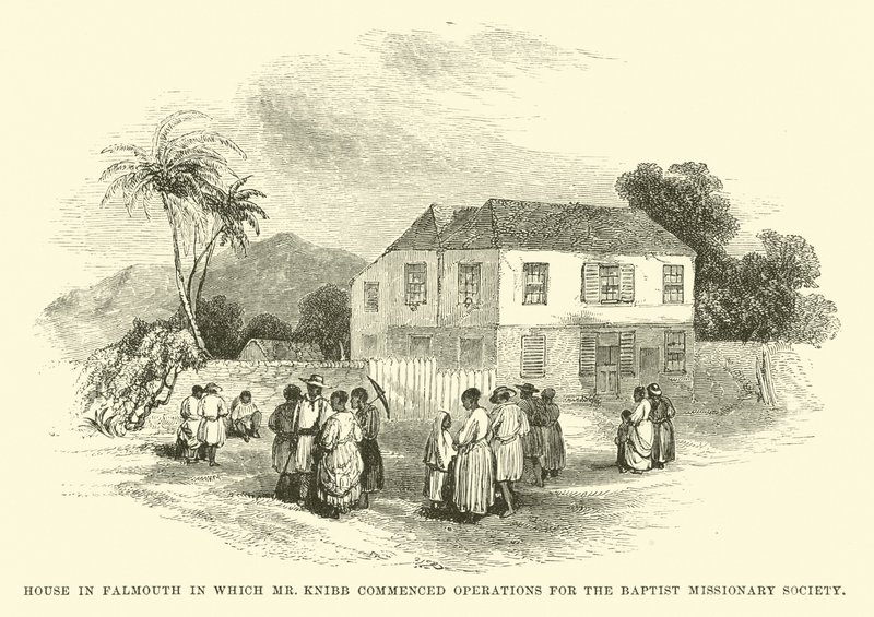 Casa a Falmouth in cui Mr Knibb iniziò le operazioni per la Società Missionaria Battista da English School
