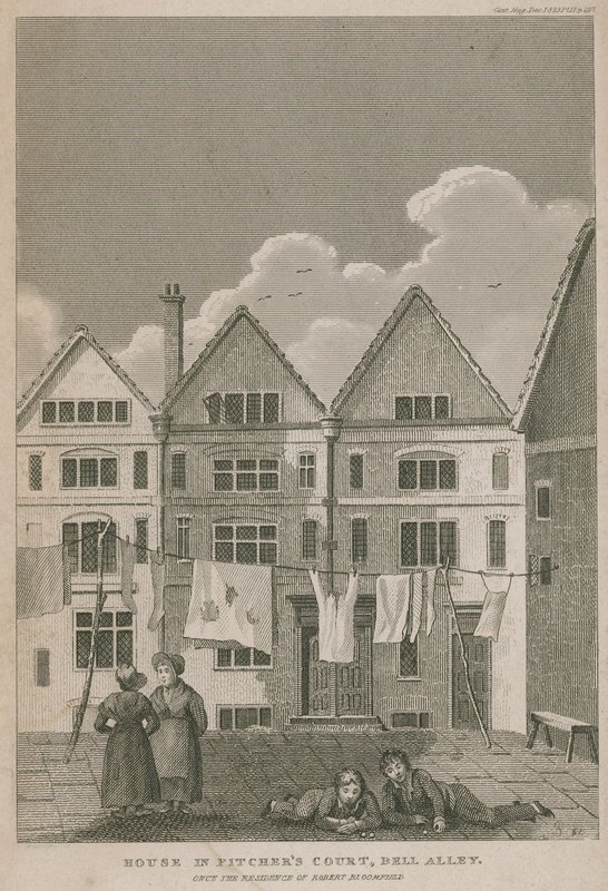 Casa in Pitchers Court, Bell Alley, ex residenza di Robert Bloomfield da English School